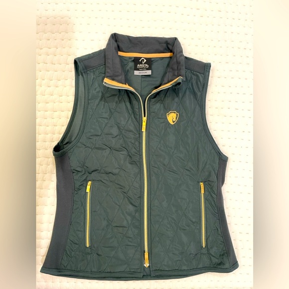 Arista equestrian Jackets & Blazers - Arista Equestrian lightweight riding vest preppy quilted outdoor jacket green